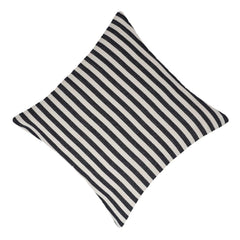 Handwoven Black & White Striped Cotton Cushion Cover 45x45 cm | Woven Cotton Throw Pillow Cover | Modern Minimalist Sofa Cushion Cover with Hidden Zipper