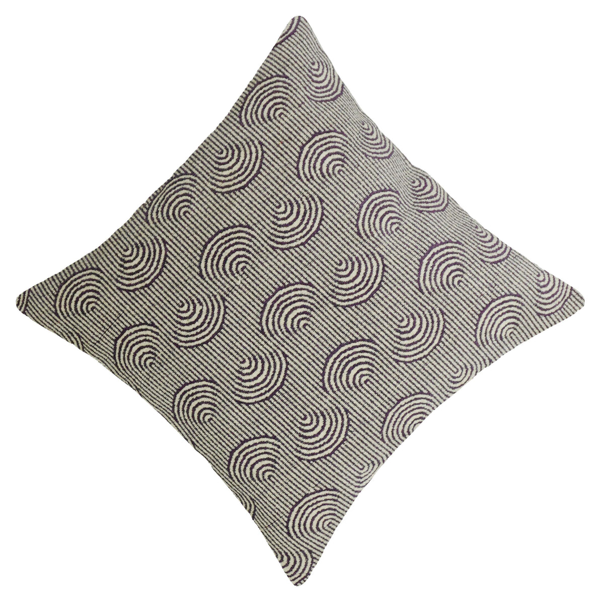 Modern Geometric Jacquard Cushion Cover 45x45 cm | Woven Cotton Cushion Cover | Contemporary Decorative Throw Pillow Cover with Concealed Zipper