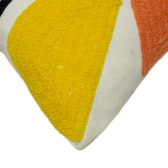 Machine Embroidered Abstract Cushion Cover 35 x 50 cm | Multicolor Decorative Cushion Cover