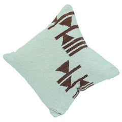 Ivory & Brown Handwoven Cotton Cushion Cover | Abstract Geometric Design | Textured Artisan Throw Pillow | 18x18 Inch