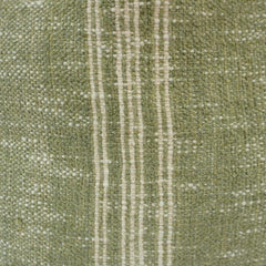 Handmade Olive Green Textured Cotton Cushion Cover with Center Stripe | 45 x 45 cm | Artisan Woven Decorative Pillow Cover