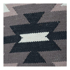 Handwoven Cotton Cushion Cover 45x45 cm | Geometric Tribal Pattern | Boho Modern Décor Pillow Case