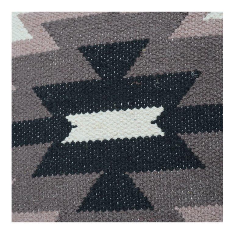 Handwoven Cotton Cushion Cover 45x45 cm | Geometric Tribal Pattern | Boho Modern Décor Pillow Case