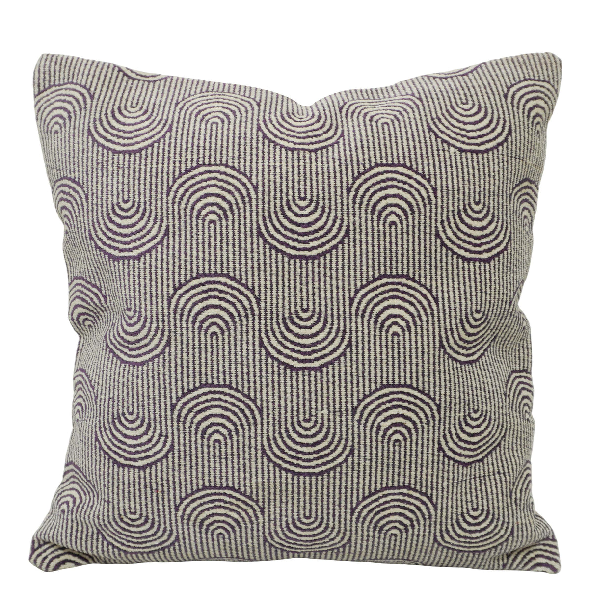 Modern Geometric Jacquard Cushion Cover 45x45 cm | Woven Cotton Cushion Cover | Contemporary Decorative Throw Pillow Cover with Concealed Zipper