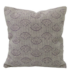 Modern Geometric Jacquard Cushion Cover 45x45 cm | Woven Cotton Cushion Cover | Contemporary Decorative Throw Pillow Cover with Concealed Zipper