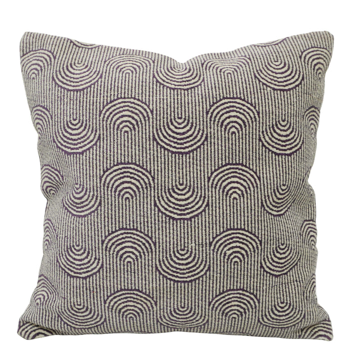 Modern Geometric Jacquard Cushion Cover 45x45 cm | Woven Cotton Cushion Cover | Contemporary Decorative Throw Pillow Cover with Concealed Zipper