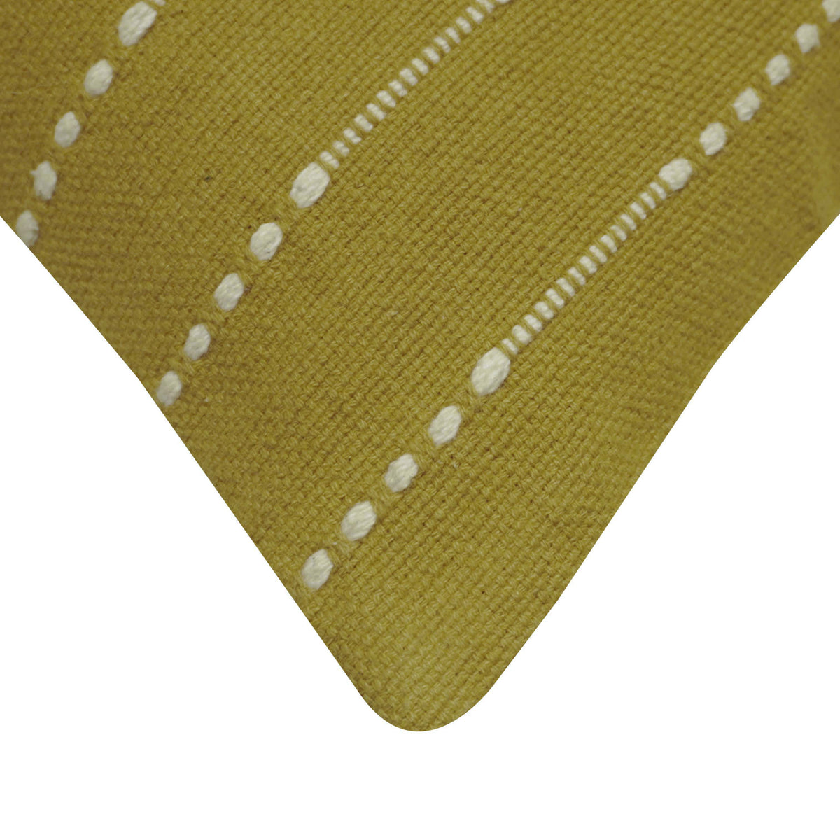 Handwoven Cotton Cushion Cover 45x45 cm | Mustard Textured Woven Throw Pillow Cover | Modern Boho Decorative Cushion Cover | Hidden Zipper | 18x18 Inch