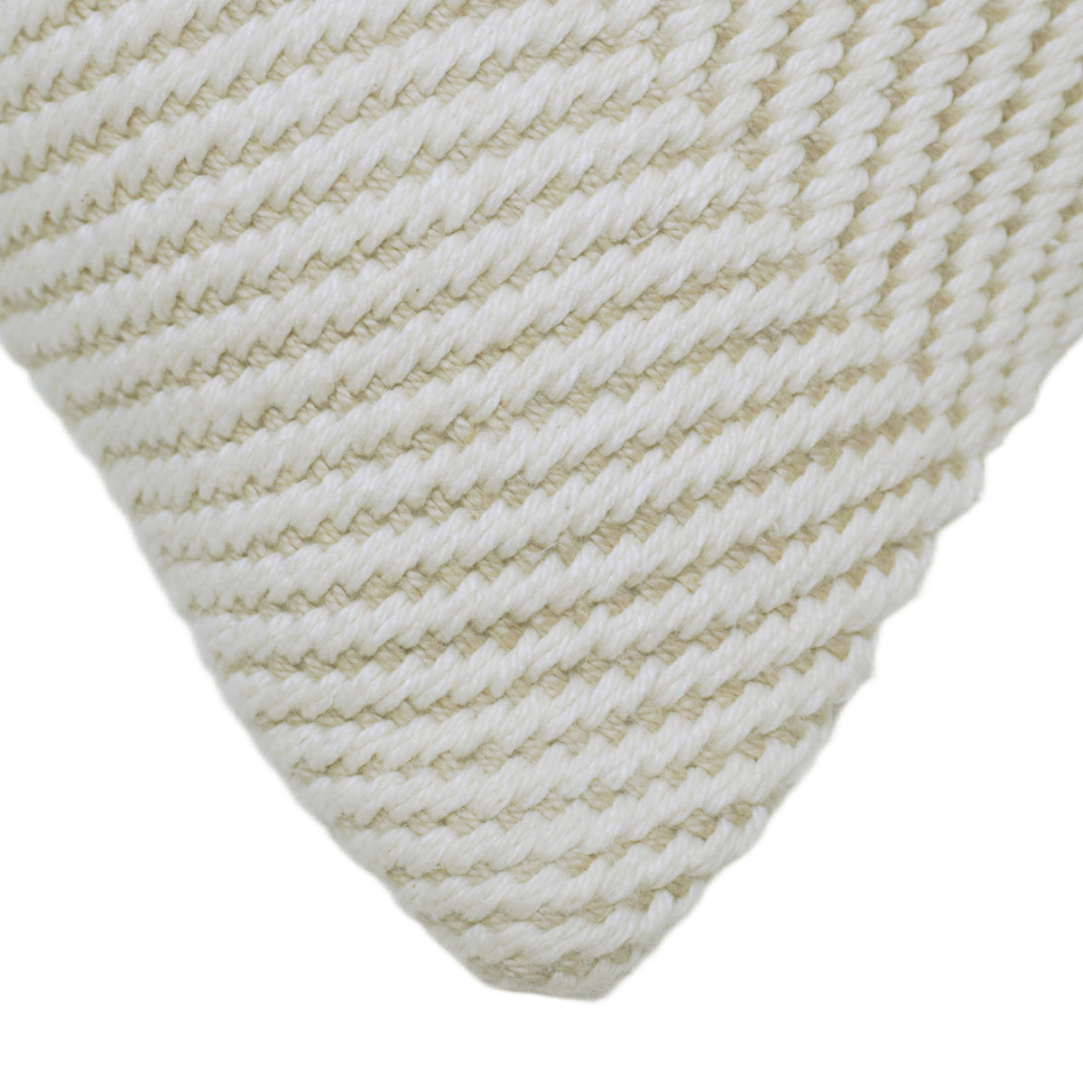 Handwoven Ivory Textured Cushion Cover 45 x 45 cm – Woven Geometric Pattern