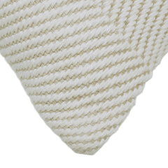 Handwoven Ivory Textured Cushion Cover 45 x 45 cm – Woven Geometric Pattern