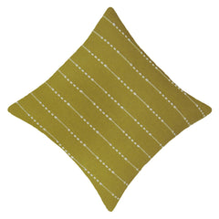 Handwoven Cotton Cushion Cover 45x45 cm | Mustard Textured Woven Throw Pillow Cover | Modern Boho Decorative Cushion Cover | Hidden Zipper | 18x18 Inch