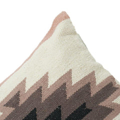Handwoven Cotton Cushion Cover 45x45 cm | Geometric Tribal Pattern | Boho Modern Décor Pillow Case