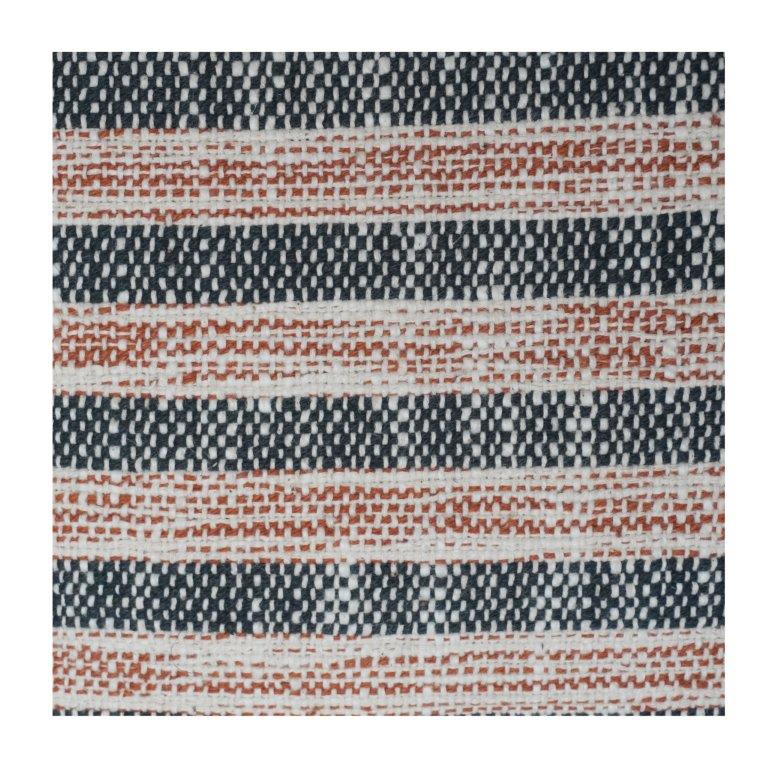 Handwoven Striped Cotton Cushion Cover | Textured Boho Neutral Pillow Case | 18x18 Inch Decorative Throw Cushion