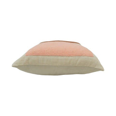 Abstract Tufted Embroidery Cotton Cushion Cover 45x45 cm | Modern Boho Geometric Throw Pillow Cover | Beige, Terracotta & Blush Pink