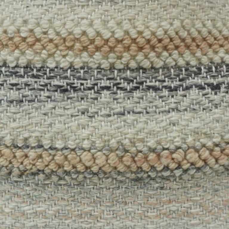 Handwoven Textured Cotton Cushion Cover | Neutral Boho Stripe Pillow Cover | 45x45 cm - Bulk manufacturer & supplier from Panipat, India