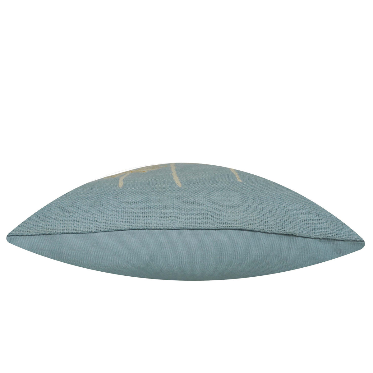 Embroidered Palm Tree Cotton Cushion Cover 45x45 cm | Decorative Tropical Throw Pillow Cover with Concealed Zipper | Blue | 18x18 Inch