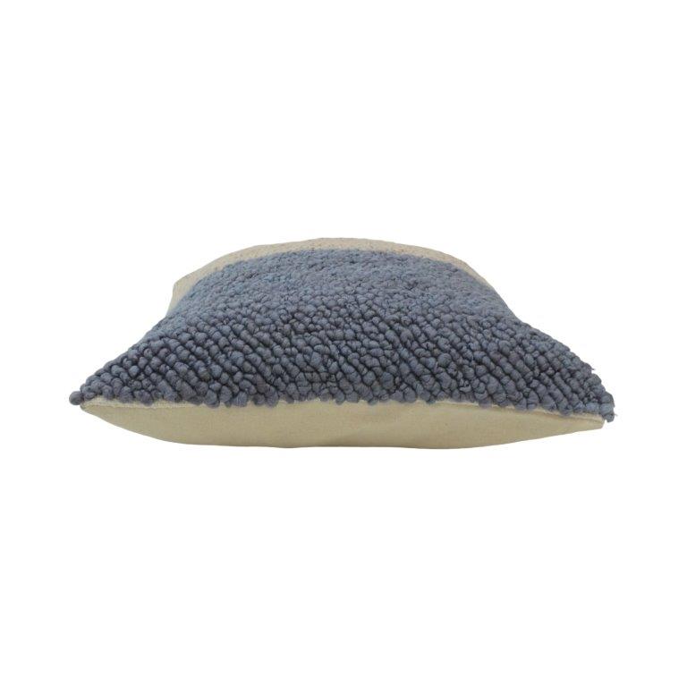 Soft Textured Two-Tone Cotton Cushion Cover | Handwoven Bouclé Style Pillow Cover | 45x45 cm - Bulk manufacturer & supplier from Panipat, India