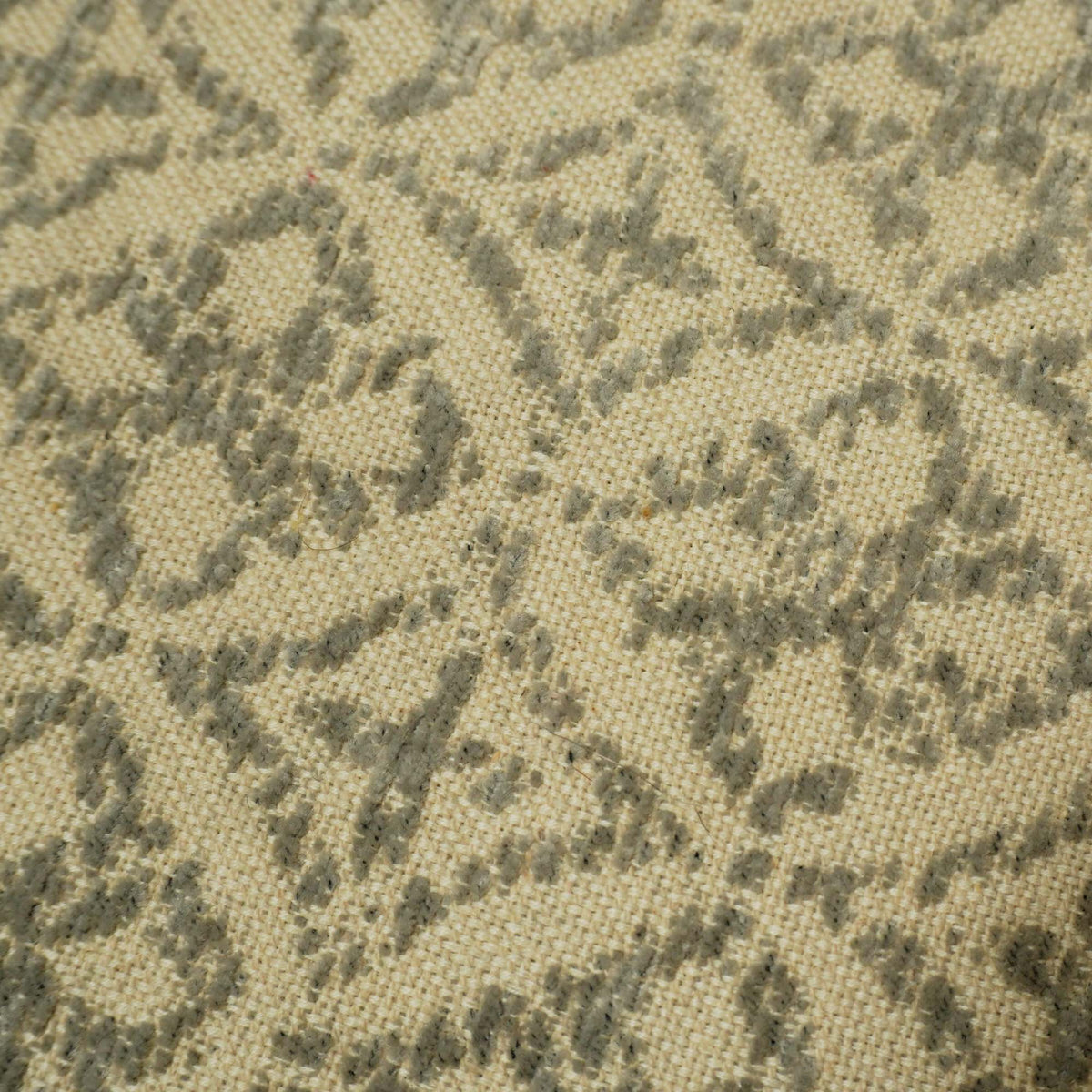 Jacquard Cotton Cushion Cover 45x45 cm | Geometric Woven Pattern | Decorative Sofa & Bed Pillow Cover | Concealed Zipper | Beige & Sage Green | 100% Cotton