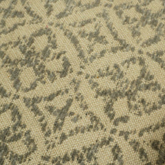 Jacquard Cotton Cushion Cover 45x45 cm | Geometric Woven Pattern | Decorative Sofa & Bed Pillow Cover | Concealed Zipper | Beige & Sage Green | 100% Cotton