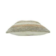 Handwoven Textured Cotton Cushion Cover | Neutral Boho Stripe Pillow Cover | 45x45 cm