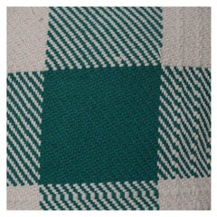 Handgemachter Kissenbezug aus Baumwolle kariert 45x45 cm | Grün & Beige Kariert Zierkissen | Rustikale Moderne Heimdekoration