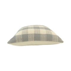 Handmade Grey Check Cotton Cushion Cover | Woven Buffalo Plaid Pillow Cover | 45x45 cm