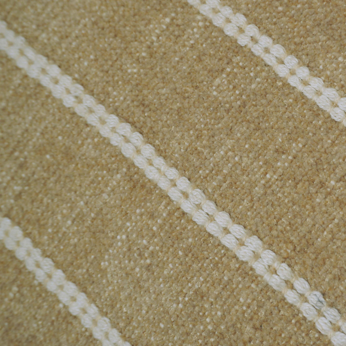 Handwoven Beige & White Striped Cotton Cushion Cover – 45 x 45 cm
