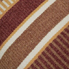 Handwoven Striped Cushion Cover – 35 x 50 cm | Earthy Multi-Tone Textured Cushion