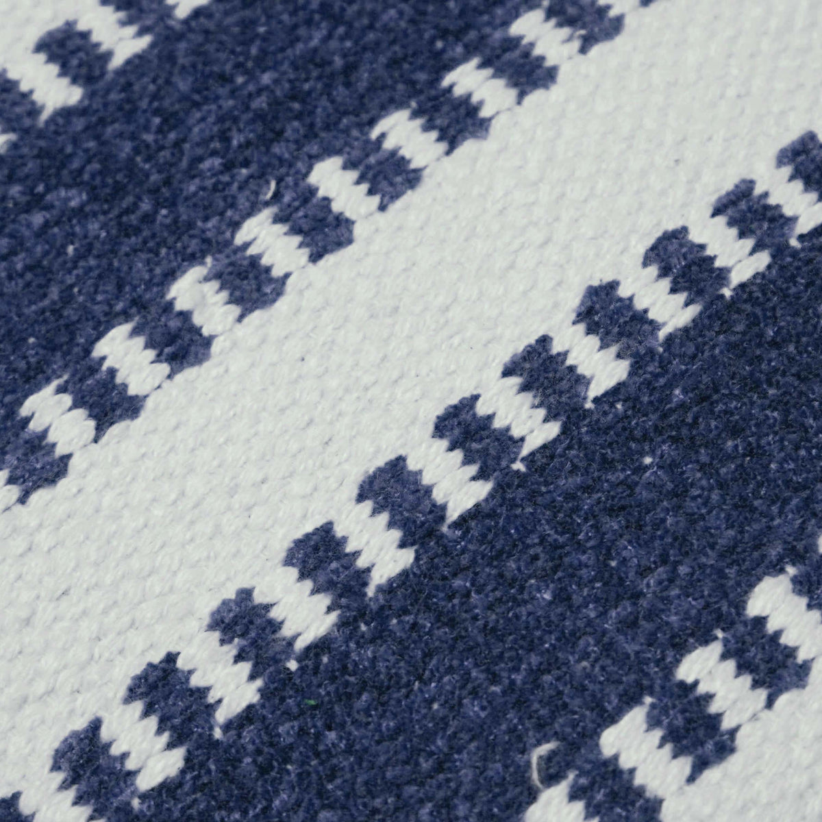 Handwoven Cotton Cushion Cover – Blue & White Striped Design, 45 x 45 cm