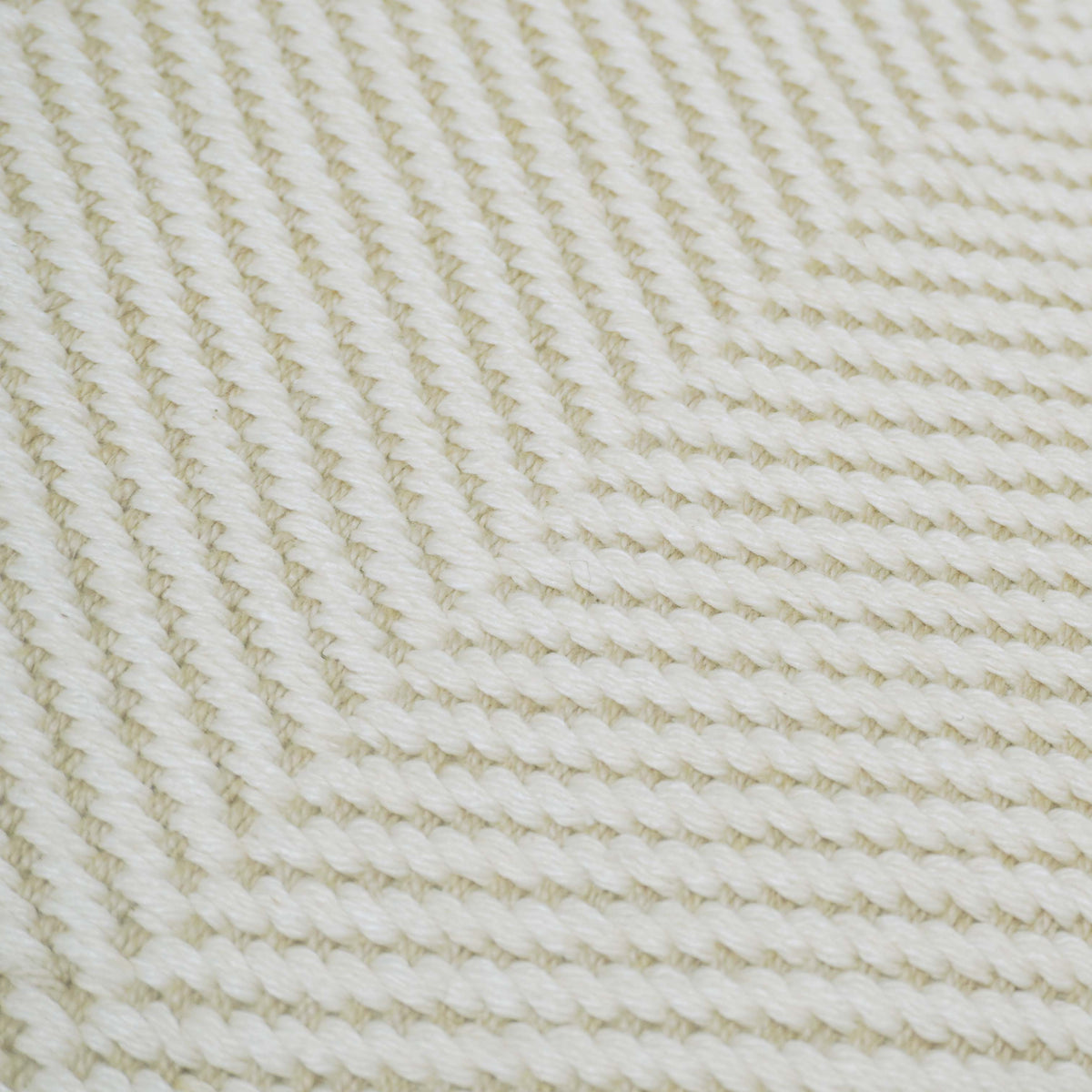 Handwoven Ivory Textured Cushion Cover 45 x 45 cm – Woven Geometric Pattern