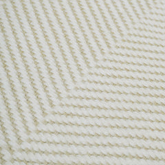 Handwoven Ivory Textured Cushion Cover 45 x 45 cm – Woven Geometric Pattern