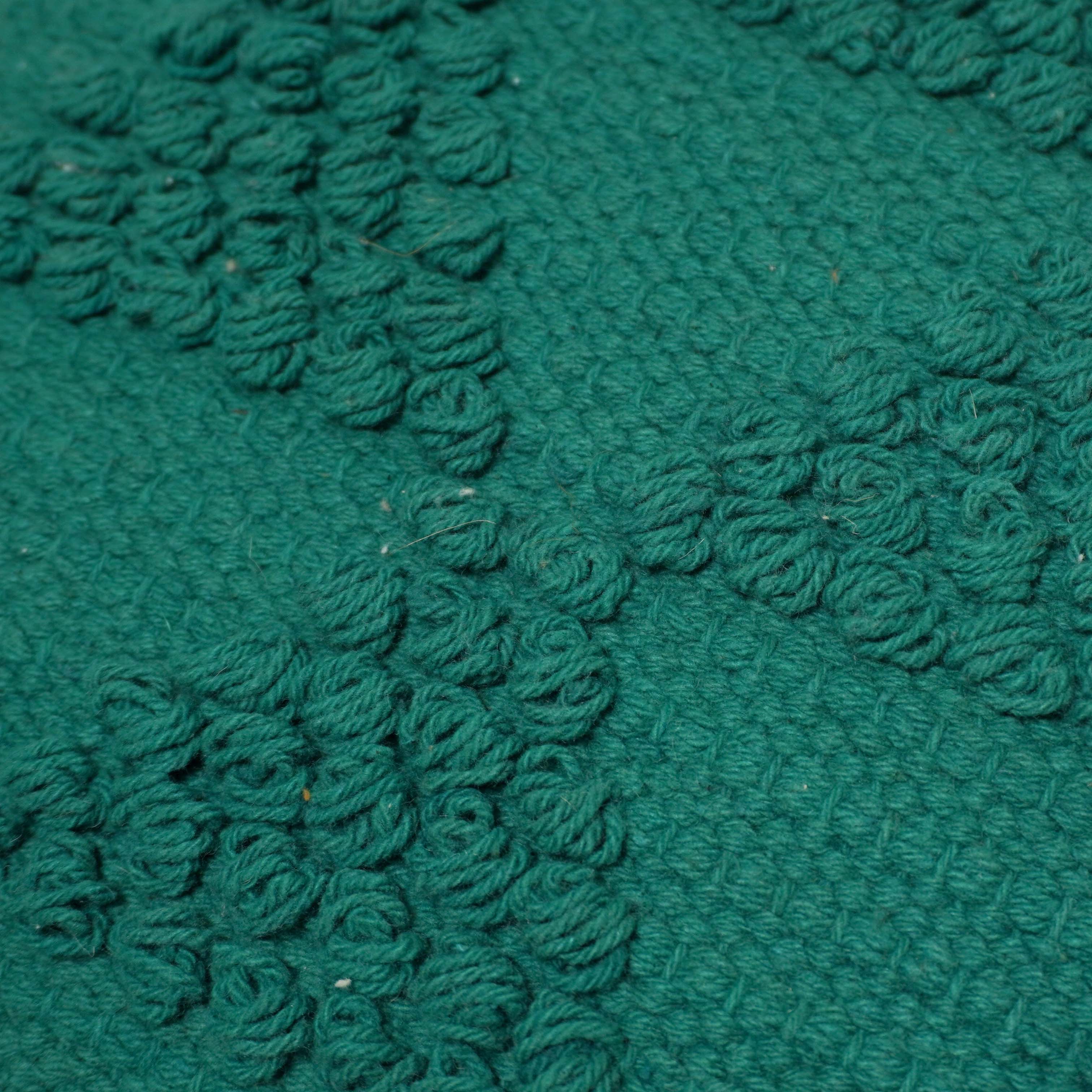 Handwoven Cotton Teal Textured Cushion Cover – 45 x 45 cm | Abstract Geometric Design