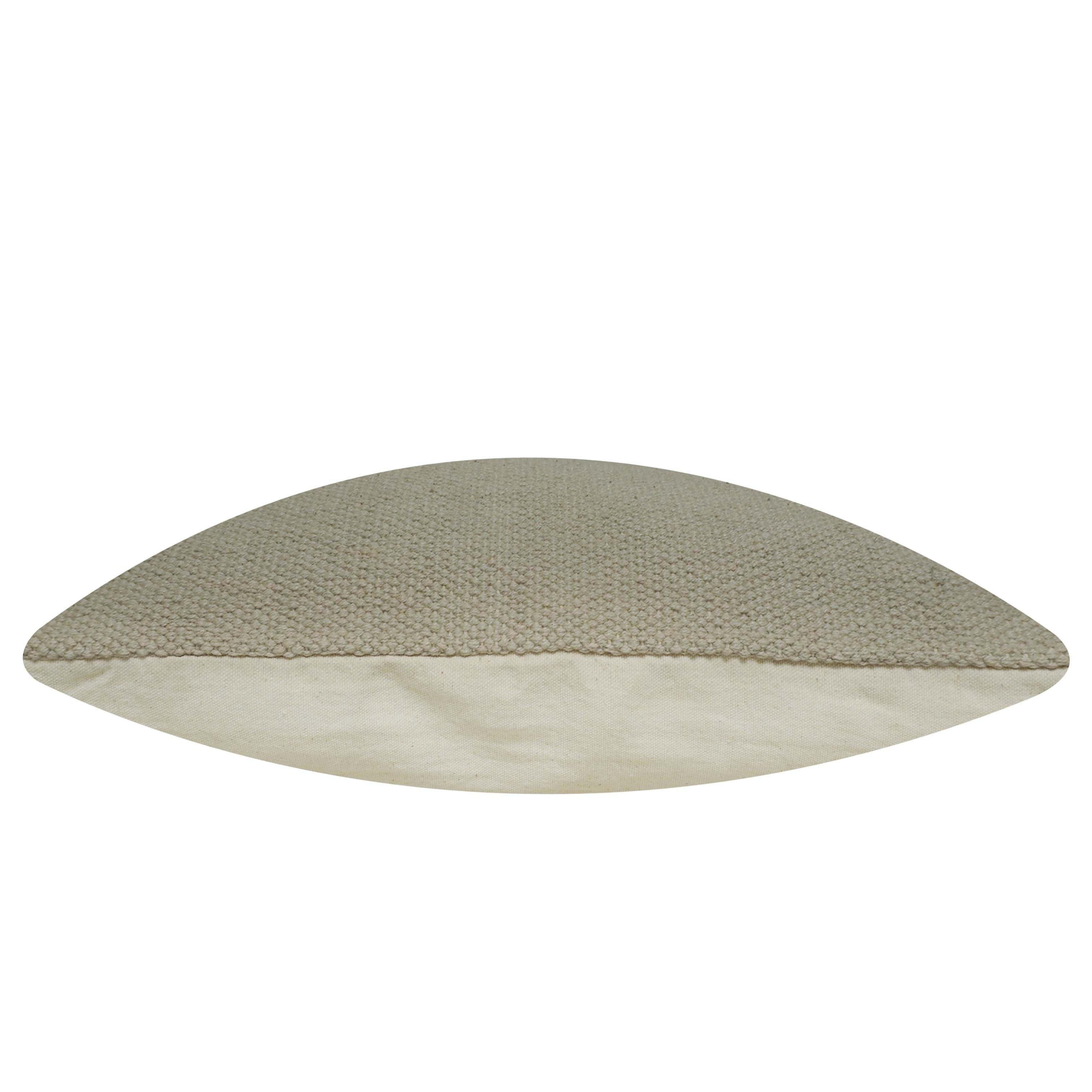 Handwoven Cotton Textured Cushion Cover 45x45 cm | Artisan Bubble Weave Decorative Throw Pillow Cover | Hidden Zipper | Natural Beige