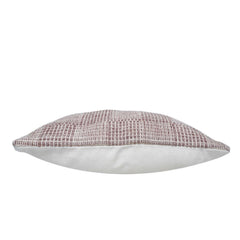 Handwoven Cotton Cushion Cover 45x45 cm | Textured Check Pattern Decorative Throw Pillow Cover | Soft Woven Cushion Cover with Concealed Zipper