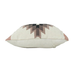 Handwoven Cotton Cushion Cover 45x45 cm | Geometric Tribal Pattern | Boho Modern Décor Pillow Case