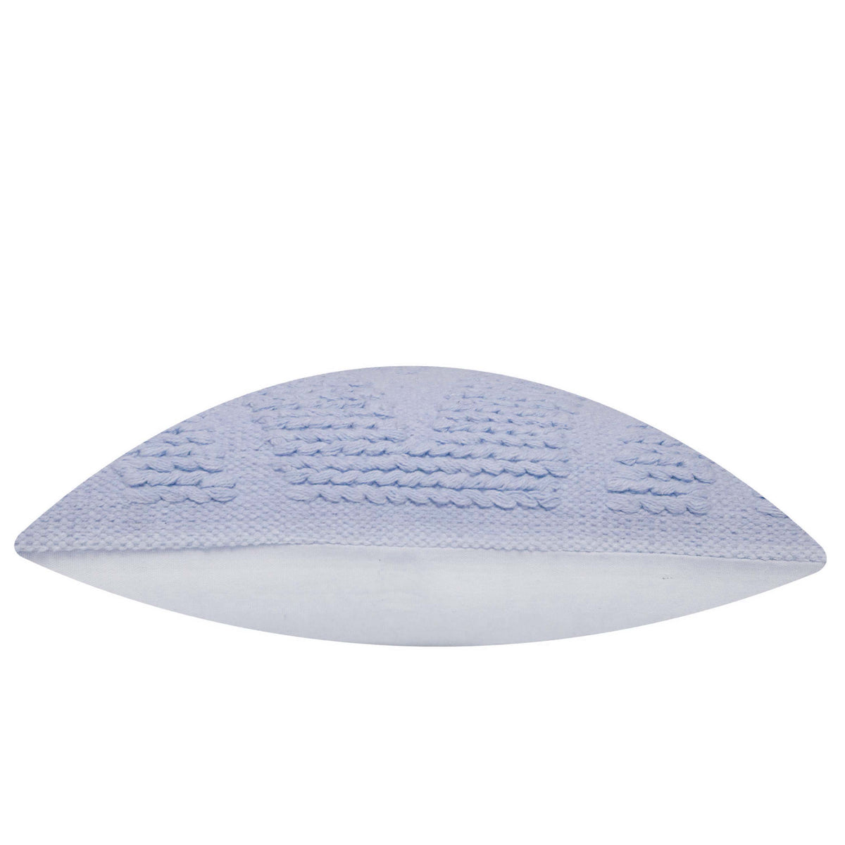 Light blue textured handwoven cotton cushion cover 45x45 cm