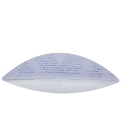 Light blue textured handwoven cotton cushion cover 45x45 cm