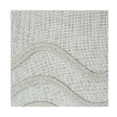 Neutral Wave Embroidered Cotton Cushion Cover | Textured Boho Minimal Pillow Case | Beige Decorative Throw Cushion 18x18 Inch