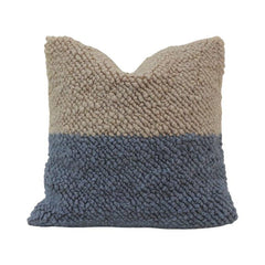 Soft Textured Two-Tone Cotton Cushion Cover | Handwoven Bouclé Style Pillow Cover | 45x45 cm
