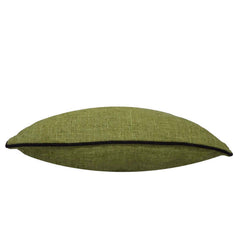 Olive Green Cotton Cushion Cover with Black Piping | 45 x 45 cm (18 x 18 Inch) | Minimalist Decorative Throw Pillow Cover with Hidden Zipper
