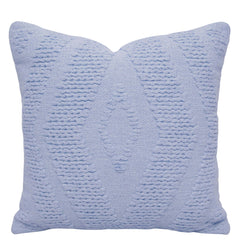 Light Blue Textured Handwoven Cotton Cushion Cover 45x45 cm