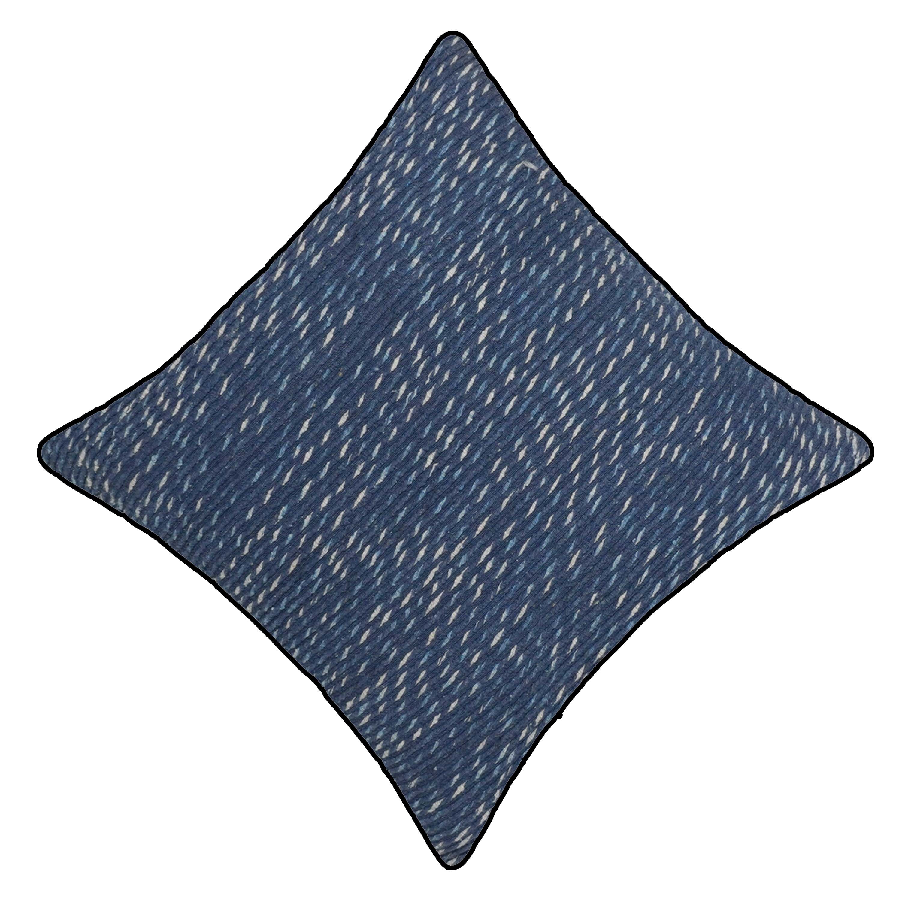 Textured Woven Cotton Cushion Cover 45x45 cm – Handcrafted Abstract Floral Design