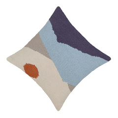 Handwoven Cotton Cushion Cover 45x45 cm | Modern Abstract Geometric Woven Throw Pillow Cover | Soft Decorative Cushion Cover with Concealed Zip