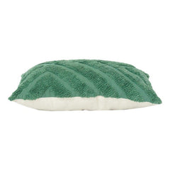 Abstract Tufted Cotton Cushion Cover – Textured Geometric Design | 35x50 cm | Soft Sage Green Accent Pillow