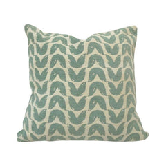 Jacquard Wave Pattern Cushion Cover – 45x45 cm | Textured Cotton Blend Decorative Pillow Cover | Sage Green & Ivory