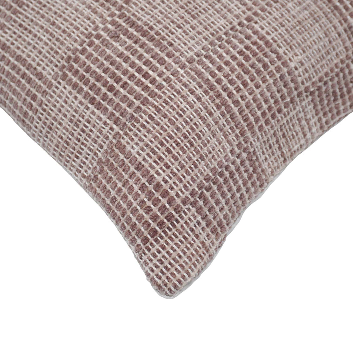 Handwoven Cotton Cushion Cover 45x45 cm | Textured Check Pattern Decorative Throw Pillow Cover | Soft Woven Cushion Cover with Concealed Zipper - Bulk manufacturer & supplier from Panipat, India