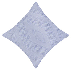 Light blue textured handwoven cotton cushion cover 45x45 cm