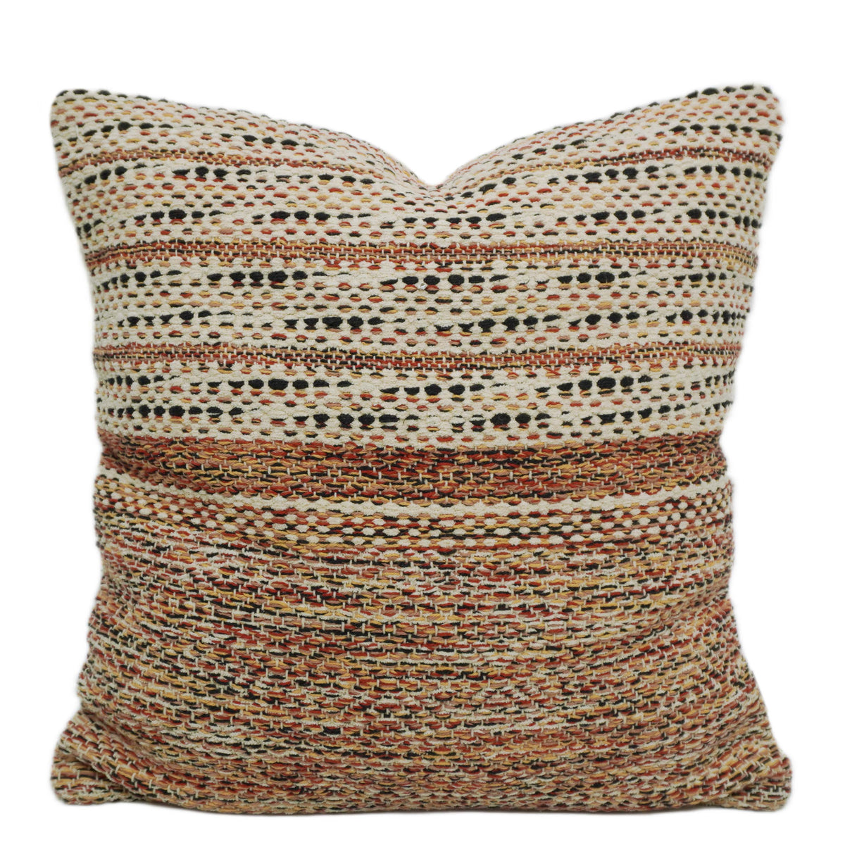Multicolor Geometric-Stripe Handwoven Cushion Cover 45x45 cm