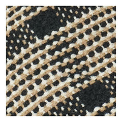 Hamade Woven Cotton Cushion Cover 45x45 cm | Textured Check Pattern | Neutral Black & Beige | Modern Rustic Décor