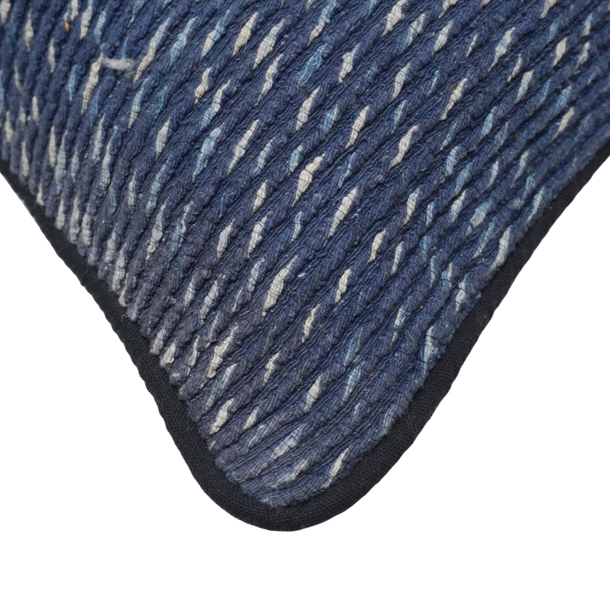 Textured Woven Cotton Cushion Cover 45x45 cm – Handcrafted Abstract Floral Design