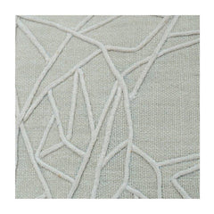Abstrakter Hirsch-Linien-bestickter Baumwoll-Kissenbezug – 45x45 cm | Minimalistisches Naturdesign | Neutrales Beige Deko-Kissenbezug